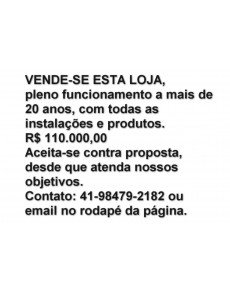 VENDE-SE ESTA LOJA